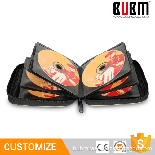 BUBM funny creative fluorescent color cd case with zipper